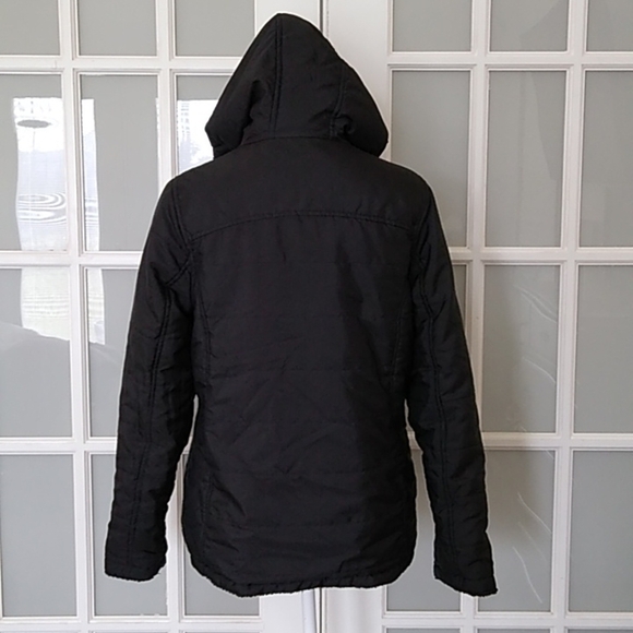 Reebok Faux Fur Reversible Black Jacket - Picture 5 of 16